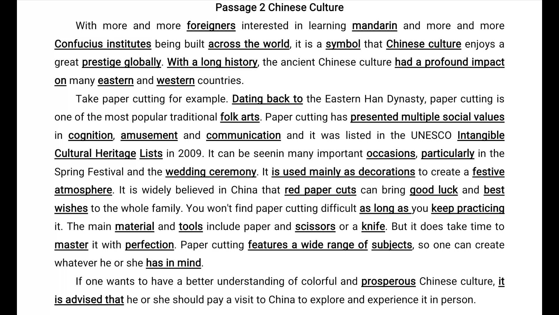 [图]新高中英语词汇语境记忆 passage2 Chinese Culture