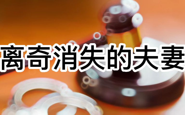 大案纪实 离奇消失的夫妻哔哩哔哩bilibili