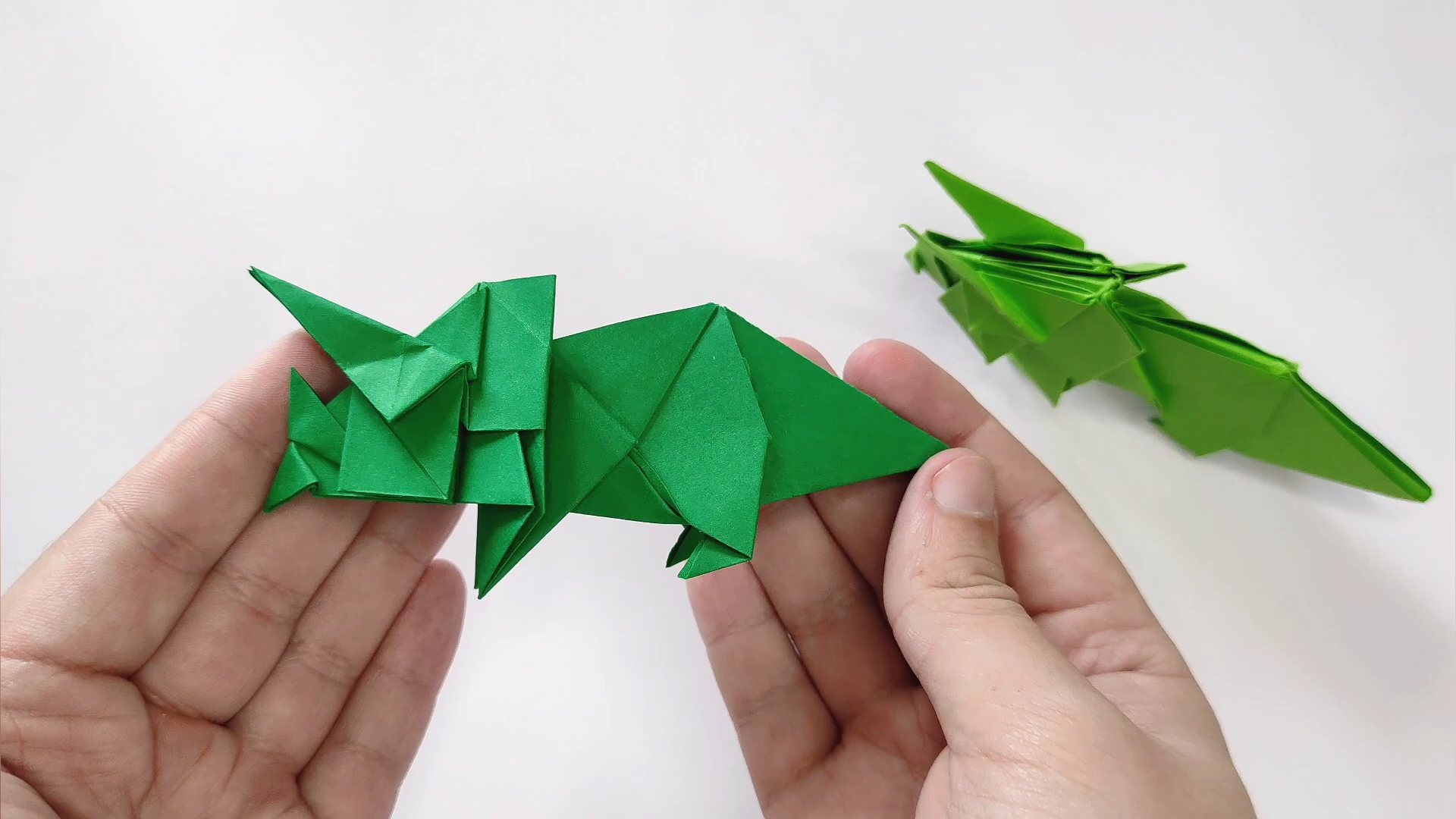 【origami library】三角龙折纸教程origami triceratops