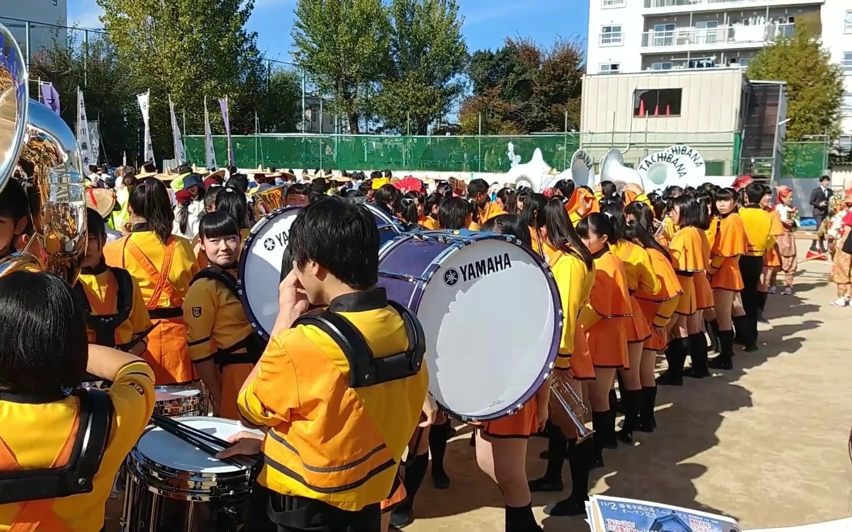 【京都橘】高校吹奏楽部 10/11/2019长冈京加拉沙节游行花絮哔哩哔哩bilibili