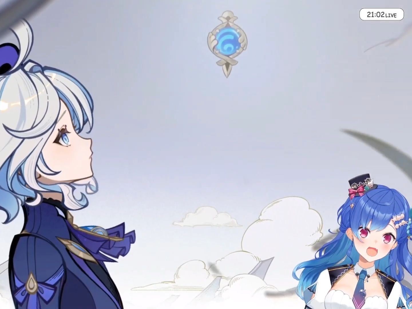 【原神/熟肉】蓝发小女孩看芙宁娜传说任务「轻涟」【西园千草/niji