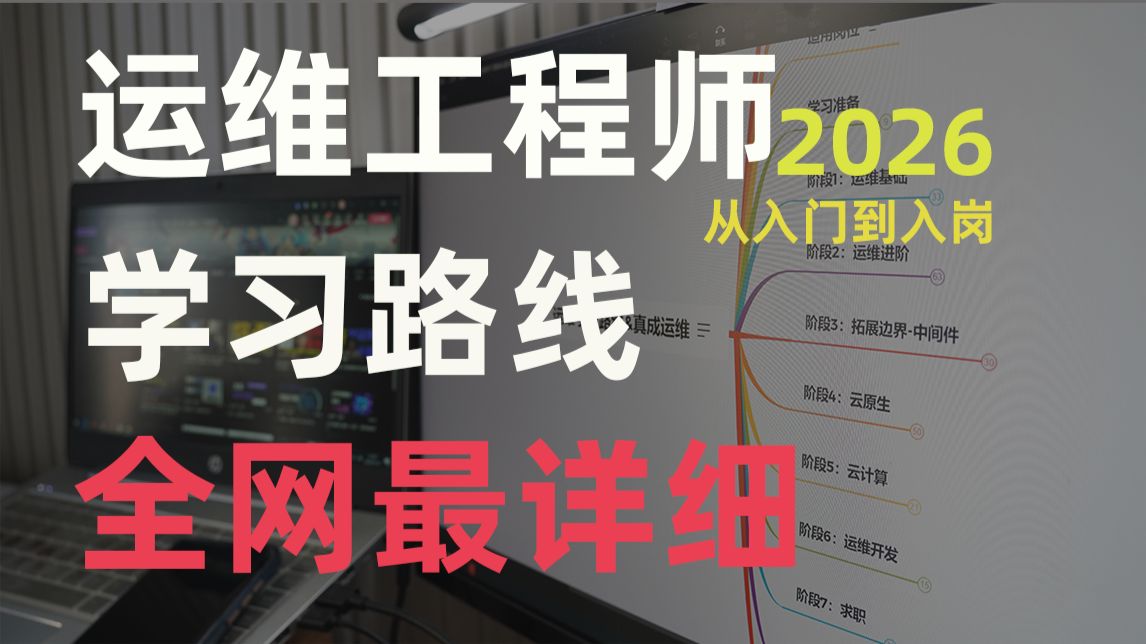 【真成运维】2026年全网最全运维自学学习路线🌟,保姆级运维学习路线,从入门到入岗,完整一条龙(SRE 云原生 DevOps 业务 系统运维)