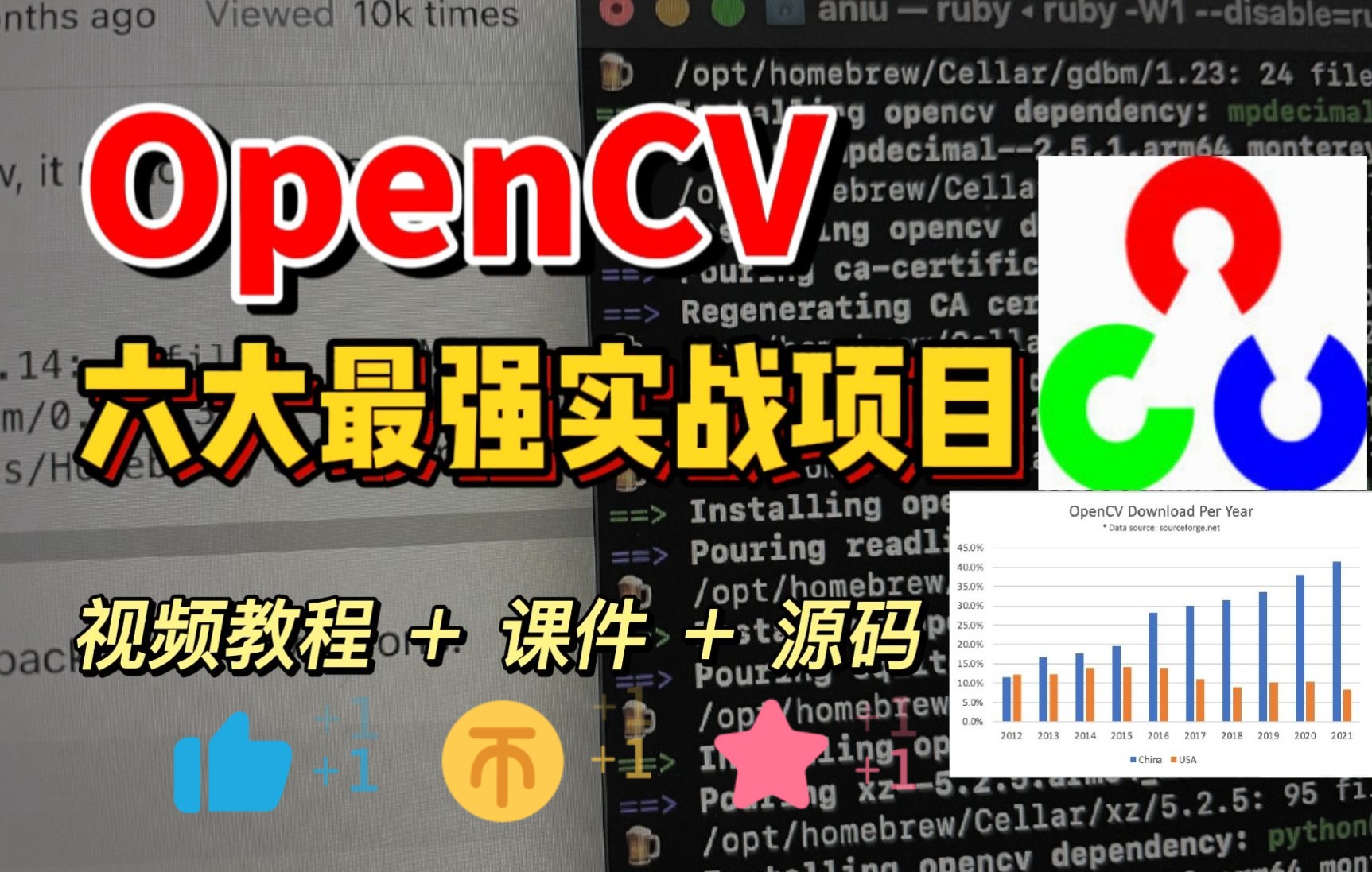 【OpencCV项目实战】当下最火爆的项目源码合集!附详细教程,赶紧拿上!【opencv源码合集|人工智能】哔哩哔哩bilibili