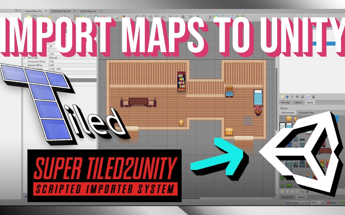[Unity教程][Tiled]将Tiled工具制作的地图导入Unity哔哩哔哩bilibili