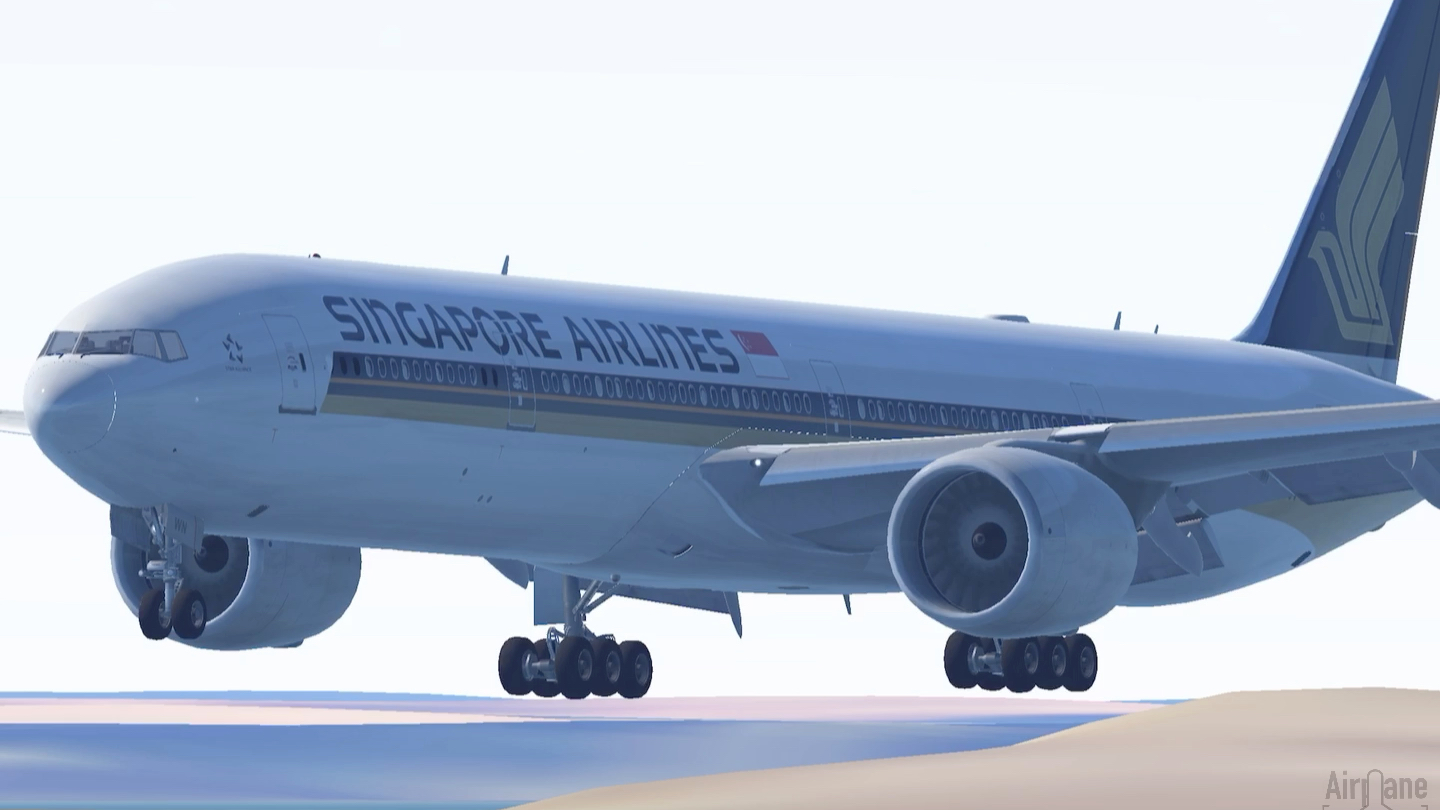 【airplanes video】新加坡航空777降落樟宜机场