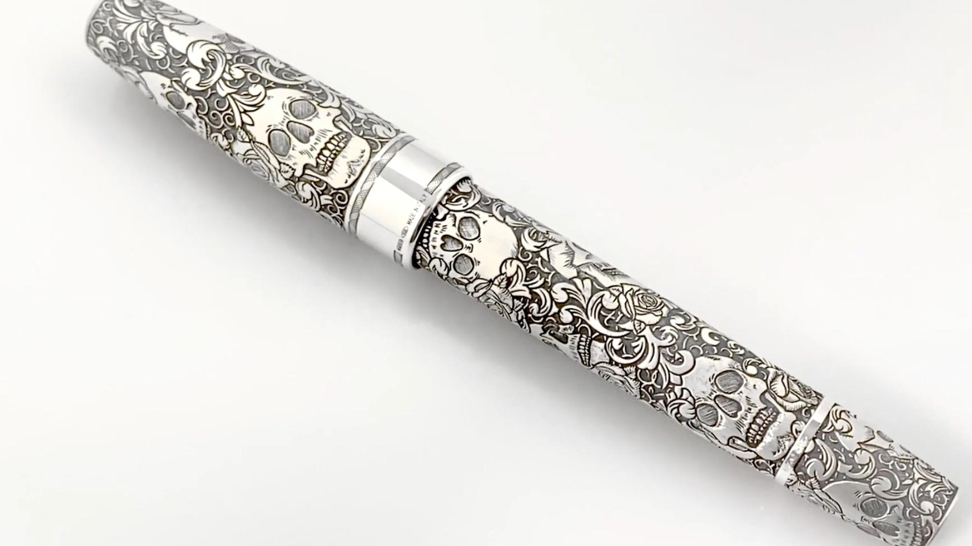 unboxing montegrappa skulls & roses 万特佳 骷髅与玫瑰 钢笔开箱