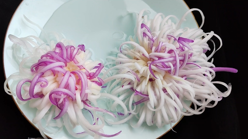 中华民族美食文化食品雕刻艺术文化……最美白菜菊花