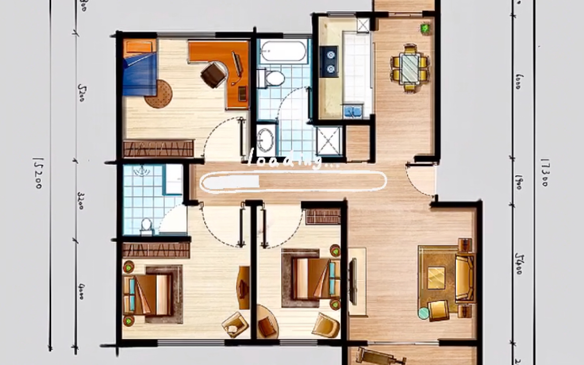 【ipad  procreate 手绘】室内平面布置图线稿 上色/新手必学