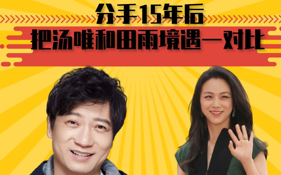 分手15年后,把汤唯和田雨境遇一对比,一个被封神坛一个千年配角