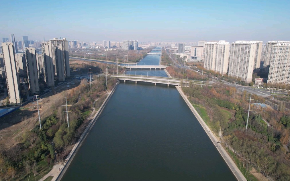 天蓝蓝,水蓝蓝的郑州东风渠_哔哩哔哩_bilibili