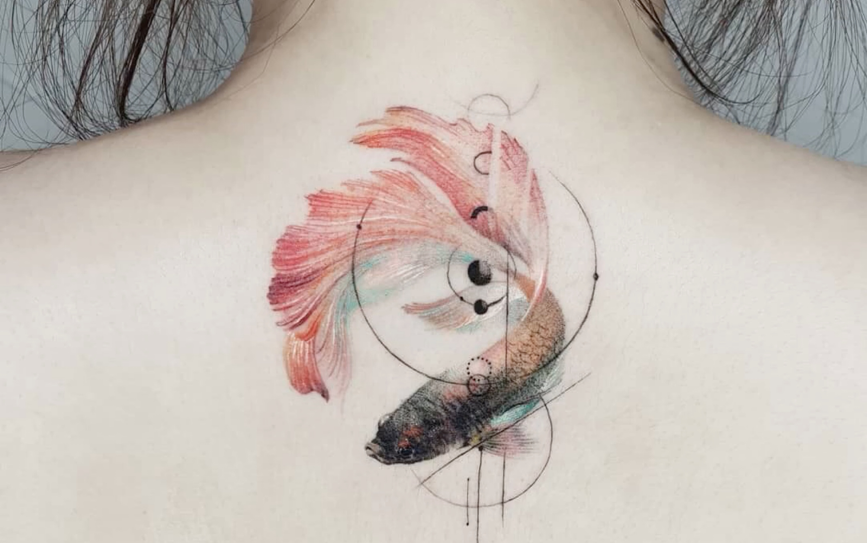 金鱼纹身 双鱼座纹身 上海纹身店