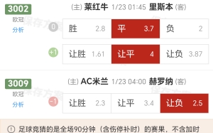 1.22竞彩足球扫盘:昨日扫盘8✓6,评论区公推拿下,今天看好国米穿盘哔哩哔哩bilibili