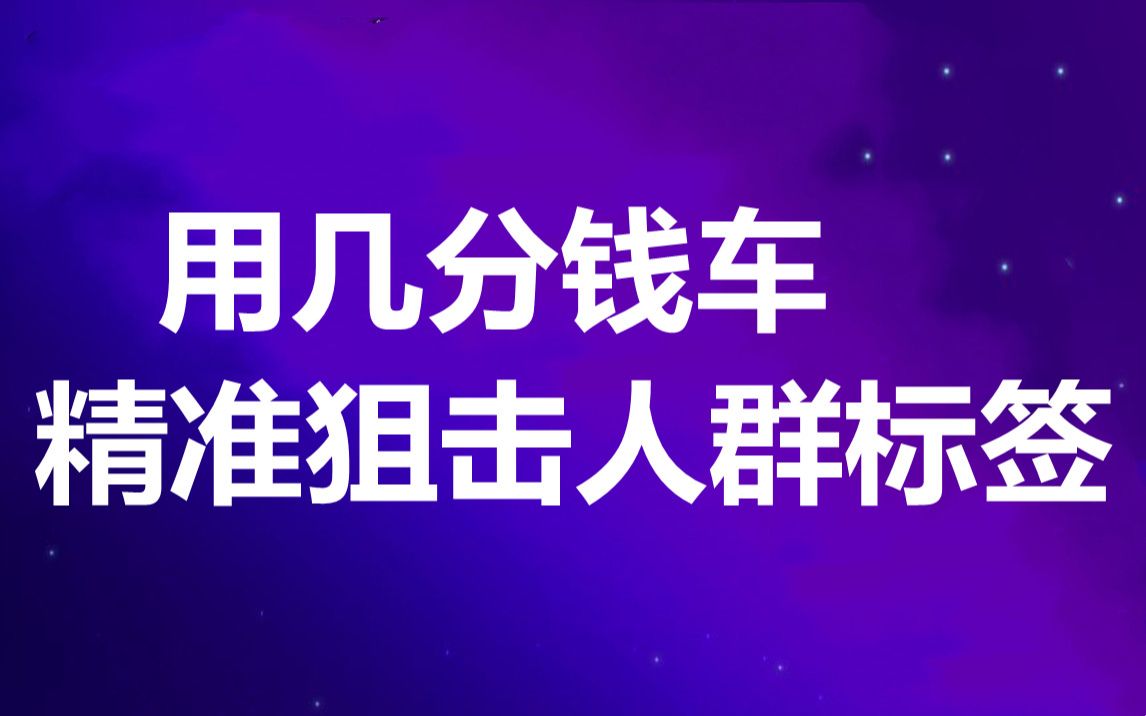 淘宝新手开店运营 用几分钱的车 教你优化店铺人群标签想不想学?哔哩哔哩bilibili