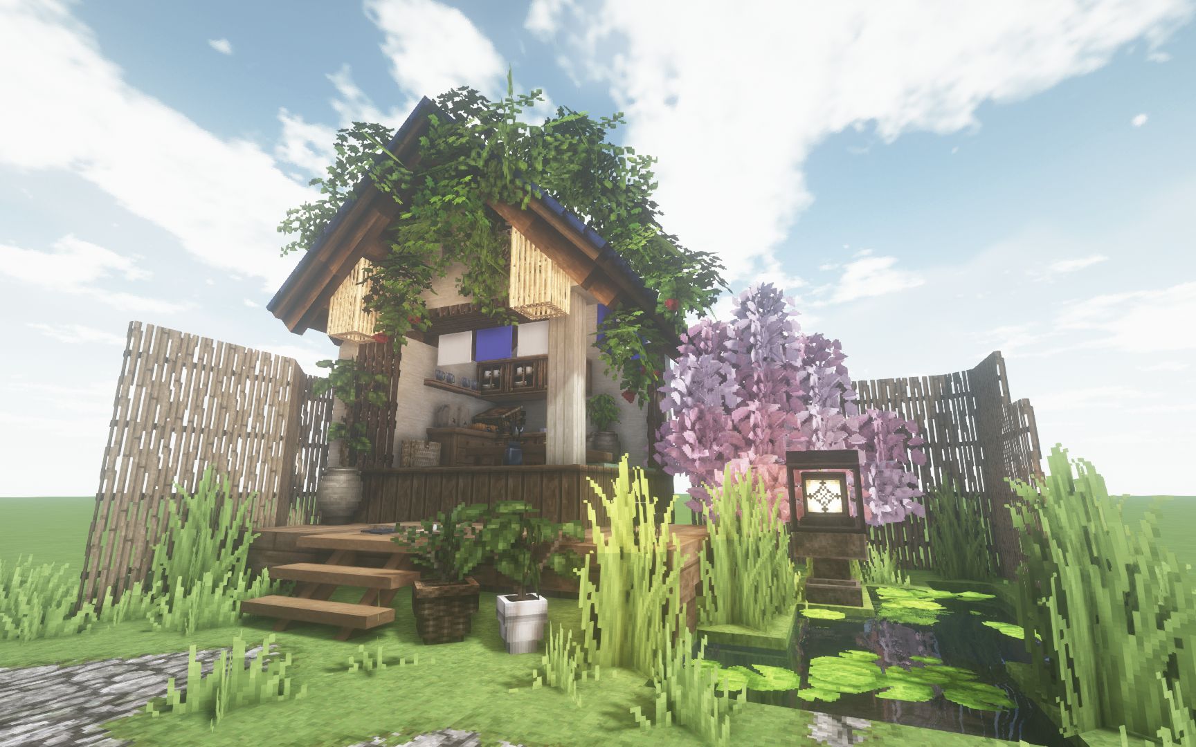 【夏日首选避暑庭院】我的世界—手把手建筑教程—cocricot模组