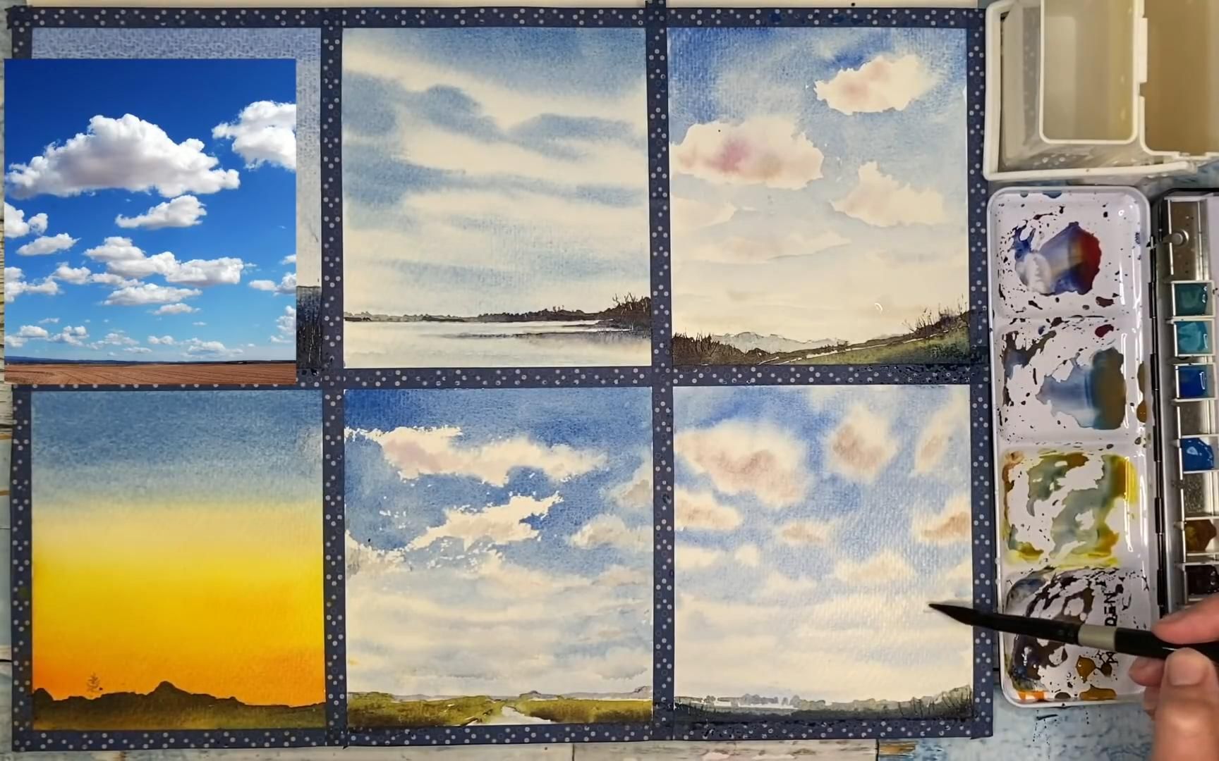 强烈推荐 i 水彩画初学者如何画天空?