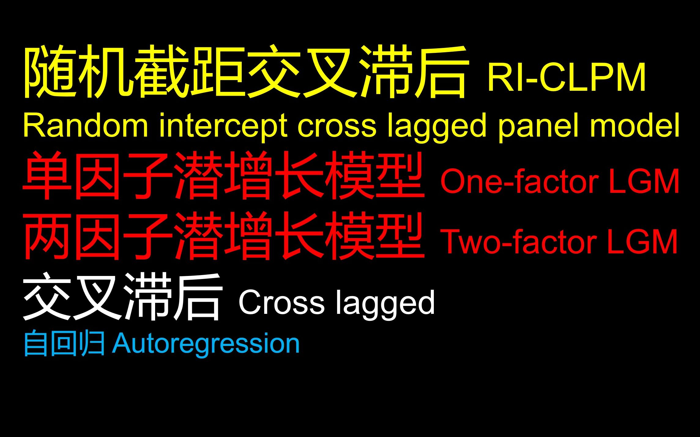 随机截距交叉滞后/潜增长/交叉滞后/自回归——RICLPM / Latent growth model LGM / Cross lagged哔哩哔哩bilibili