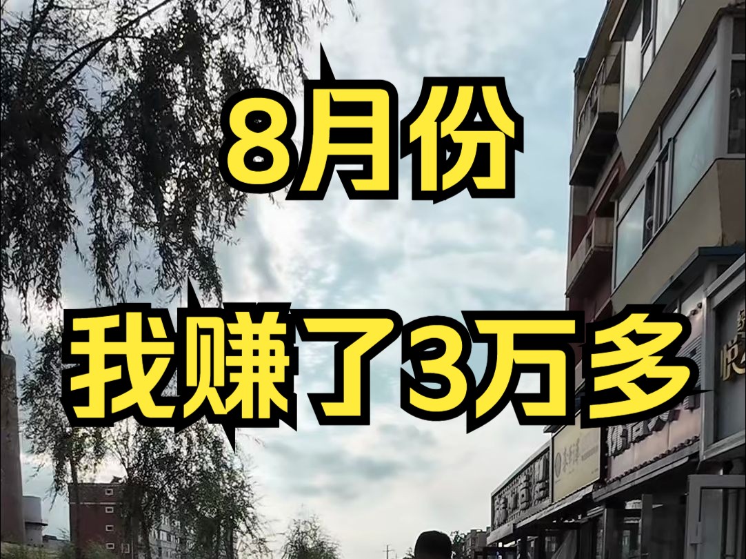 8月份,我赚了3万多——户晨风收入公开系列,2024年8月哔哩哔哩bilibili