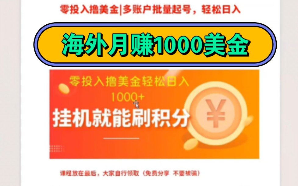 2024副業國外平臺賺美金三天1000 賣賬號變現項目