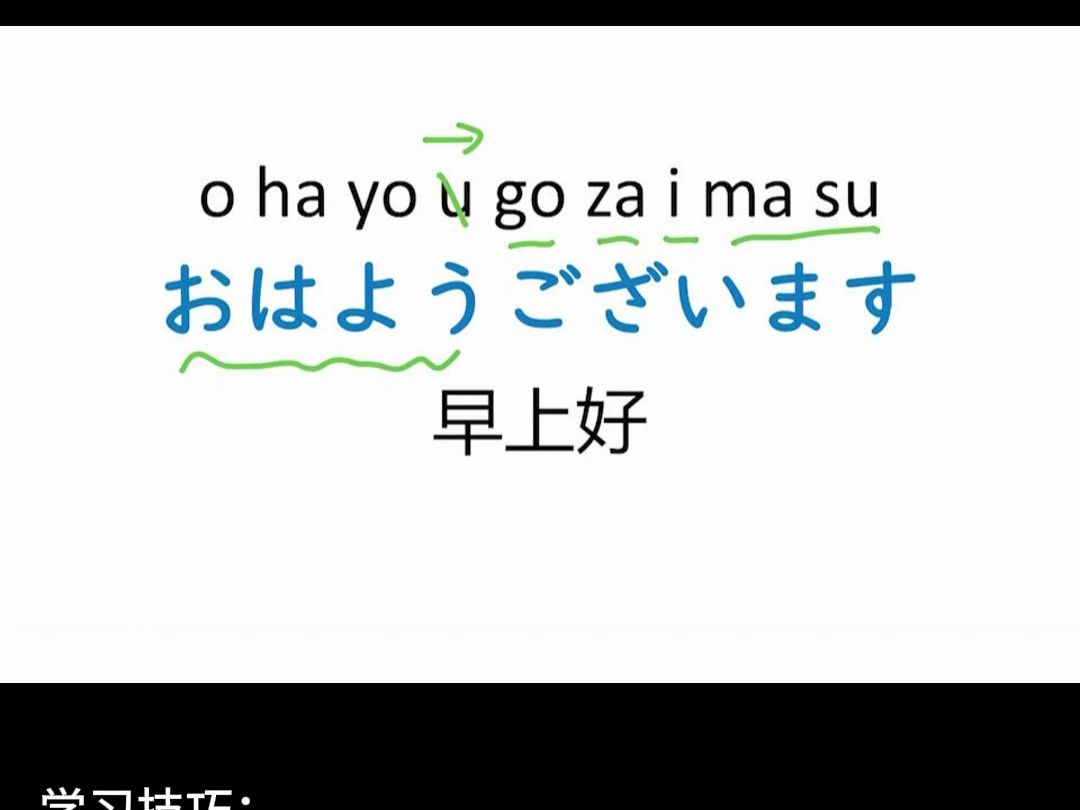 每天学一句日语|おはようございます 早上好哔哩哔哩bilibili