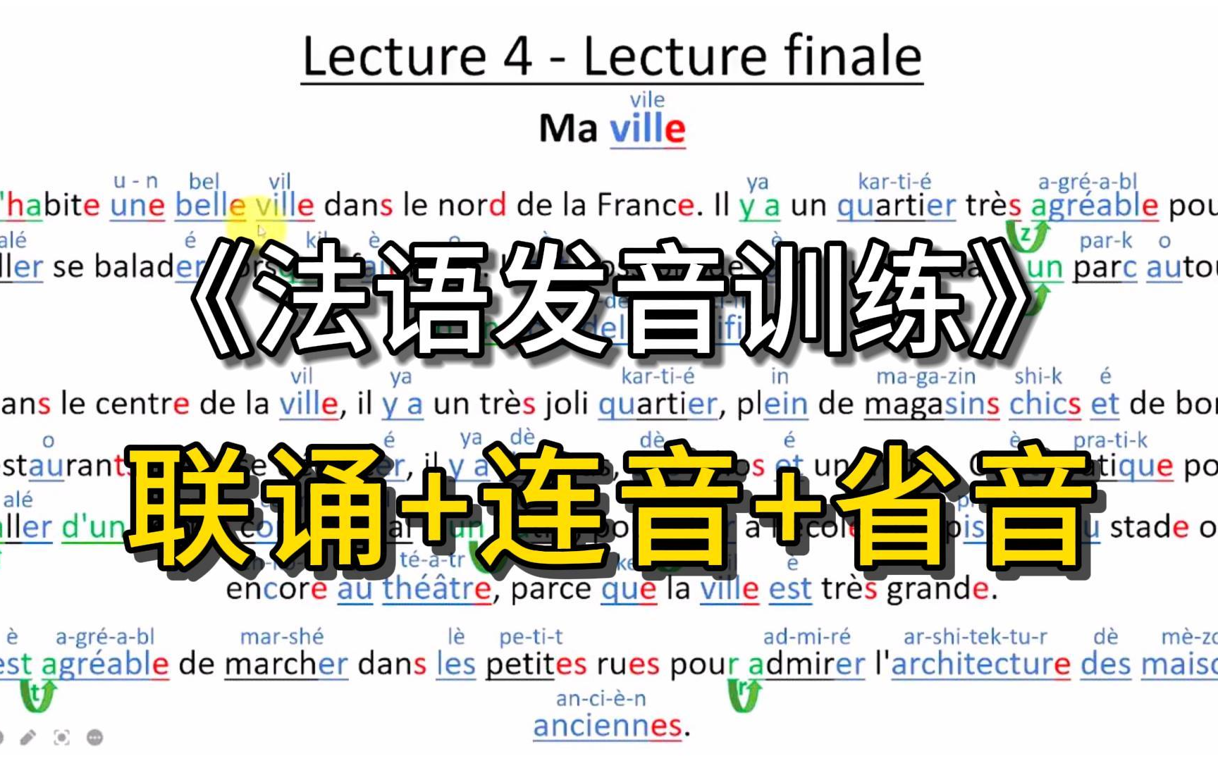 [图]【50集全】法语人的发音神器！连音/联诵/省音练就纯正法腔！发音纠正训练不怕听不懂法国人讲话太快！（附法语全套资料）