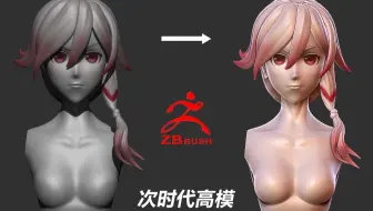 【zbrush】次世代角色高模雕刻，从一个球开始，游戏角色及手办原型！