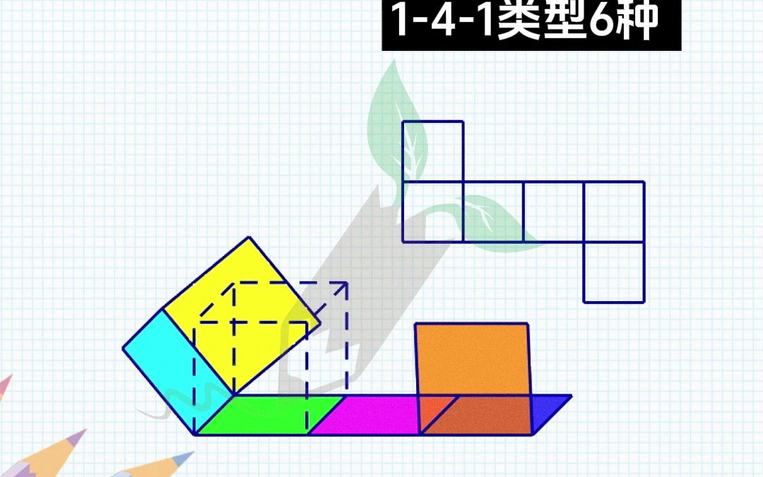 中学生必知的正方体11种展开图哔哩哔哩bilibili