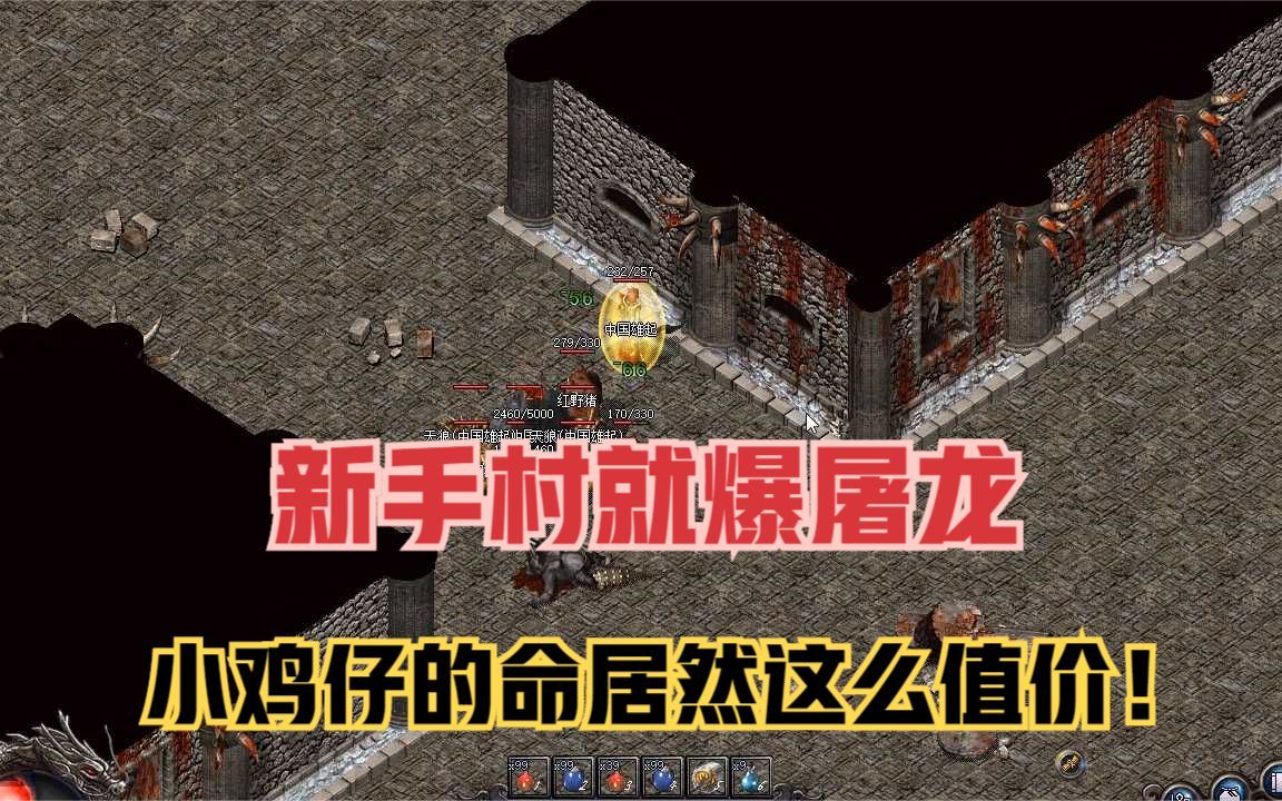 活动  热血传奇:新手村就爆屠龙,小鸡仔的命居然这么值价!