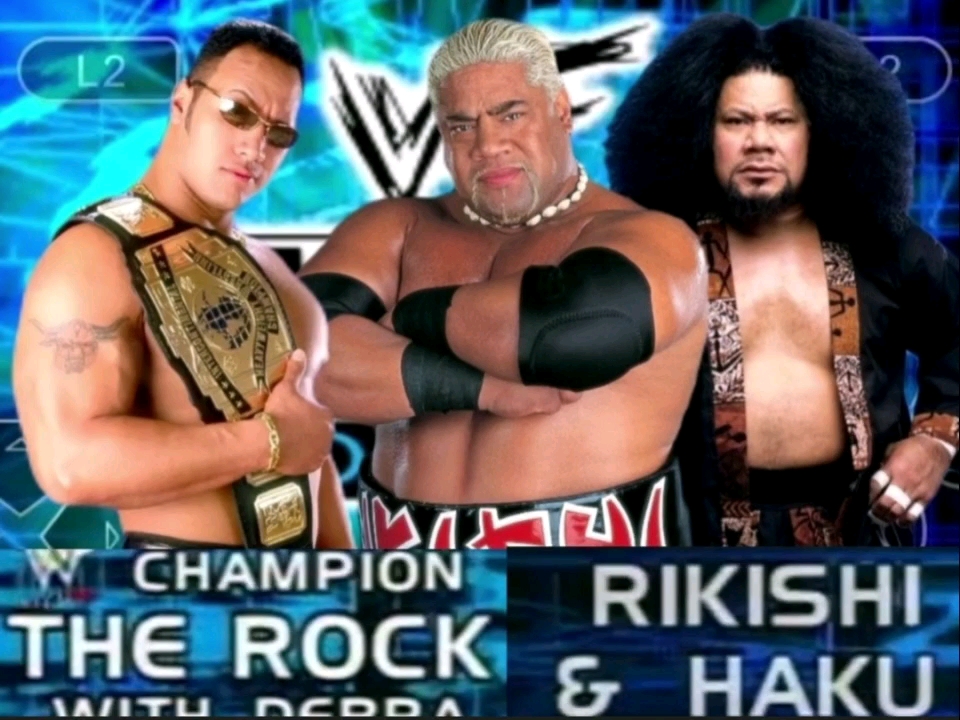 The Rock vs Rikishi&haku(周赛SmackDown2001)哔哩哔哩bilibili