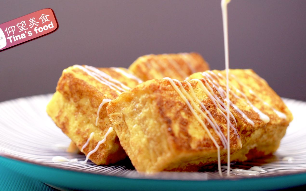 早餐西多士吐司面包 仰望美食