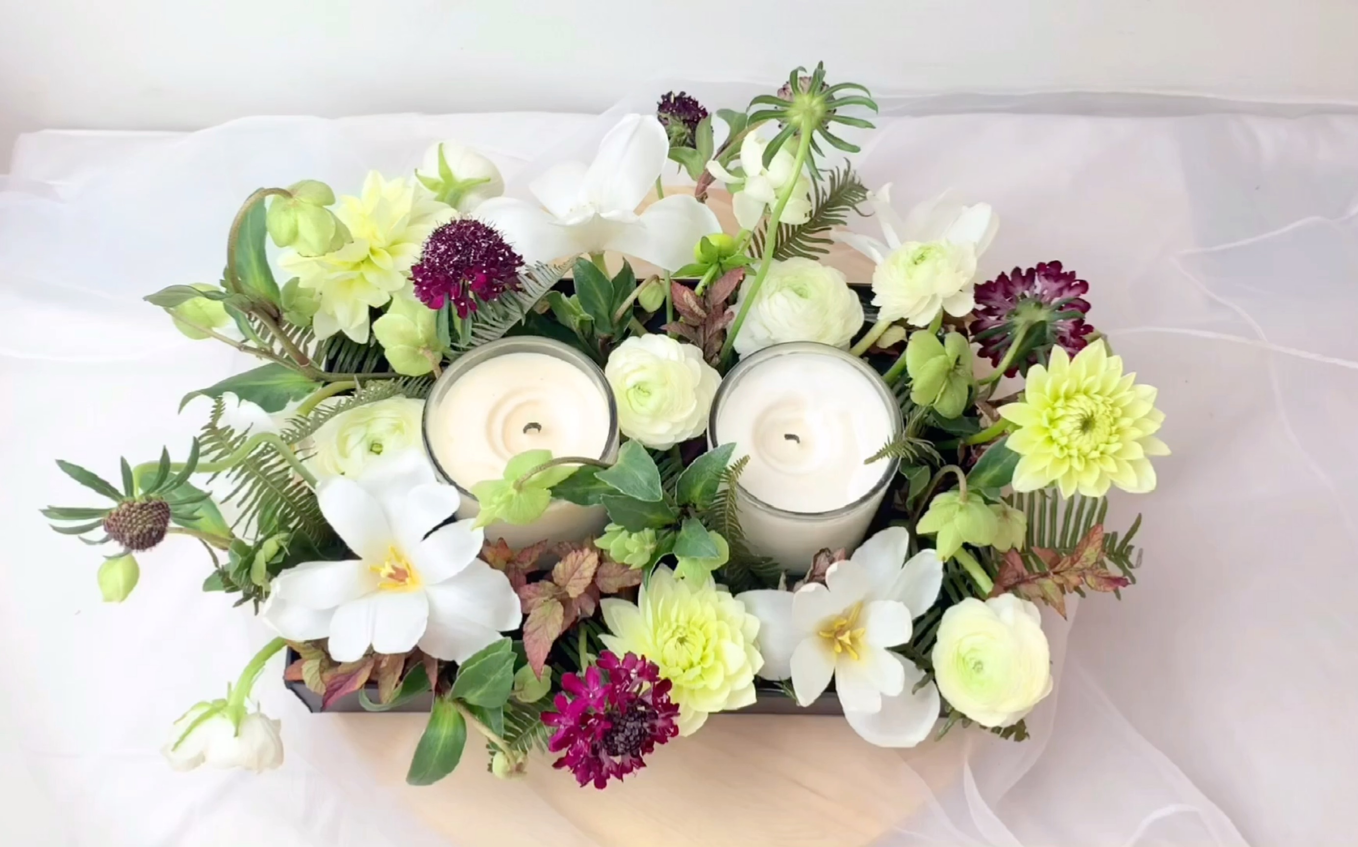 蜡烛花盒插花—全教程._哔哩哔哩_bilibili