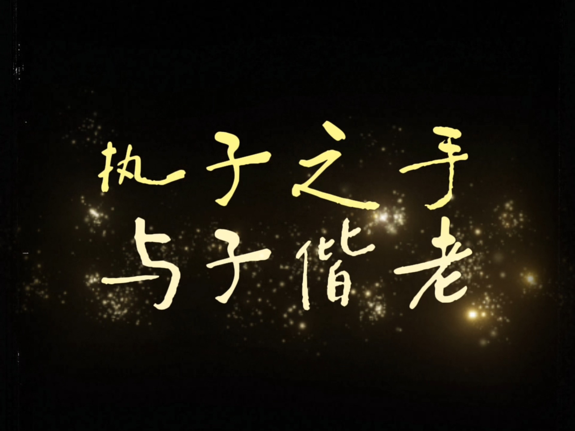 执子之手与子偕老