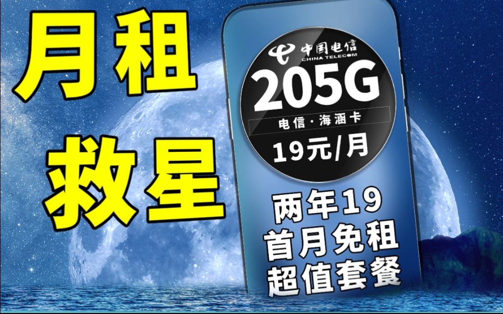 【流量卡大侦探】月租救星,19元可享最大流量,绝对的超值卡品,205G大流量畅享网络哔哩哔哩bilibili