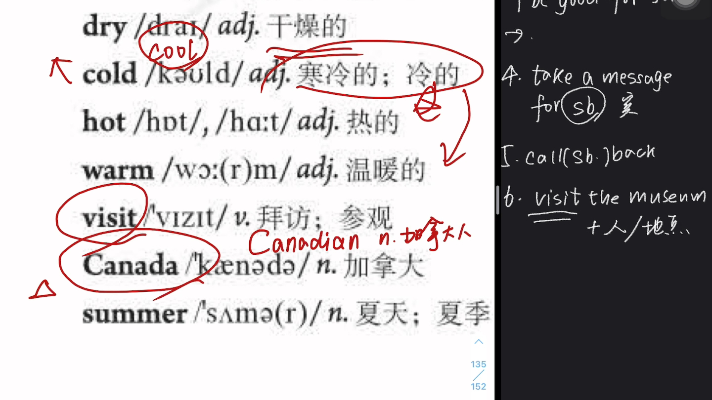 人教版七年级下册英语单词表复习 Unit7 自用哔哩哔哩bilibili