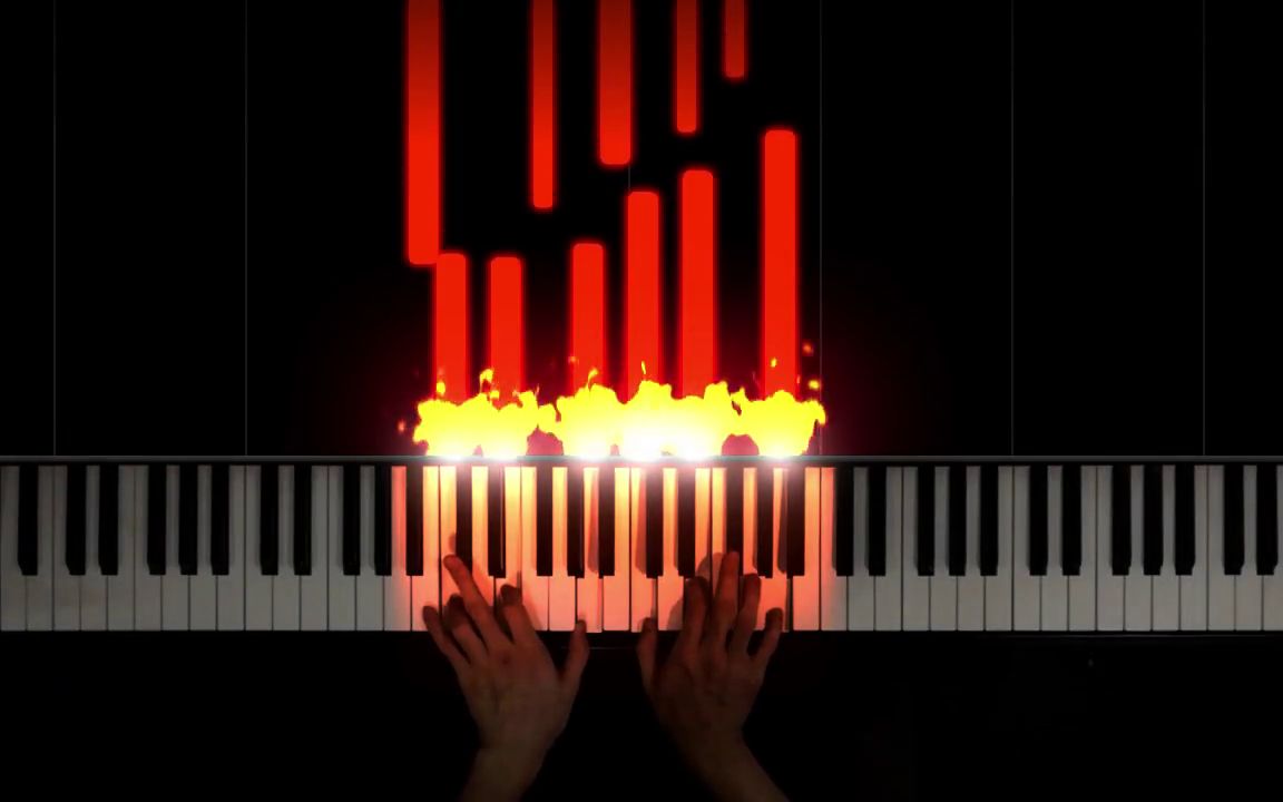 [图]【特效钢琴】巴赫 勃兰登堡协奏曲 3 第二乐章(愚人节特辑) - by The Flaming Piano