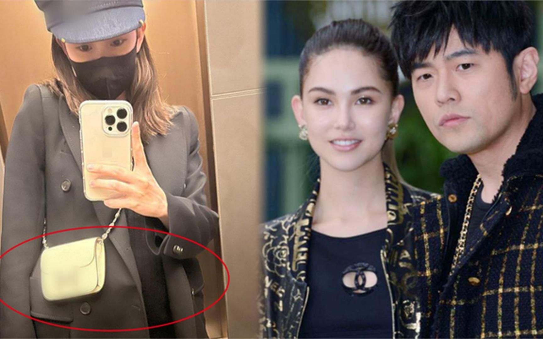 昆凌首次公开怀孕三胎正面照,手戴800万鸽子蛋钻戒,幸福藏不住