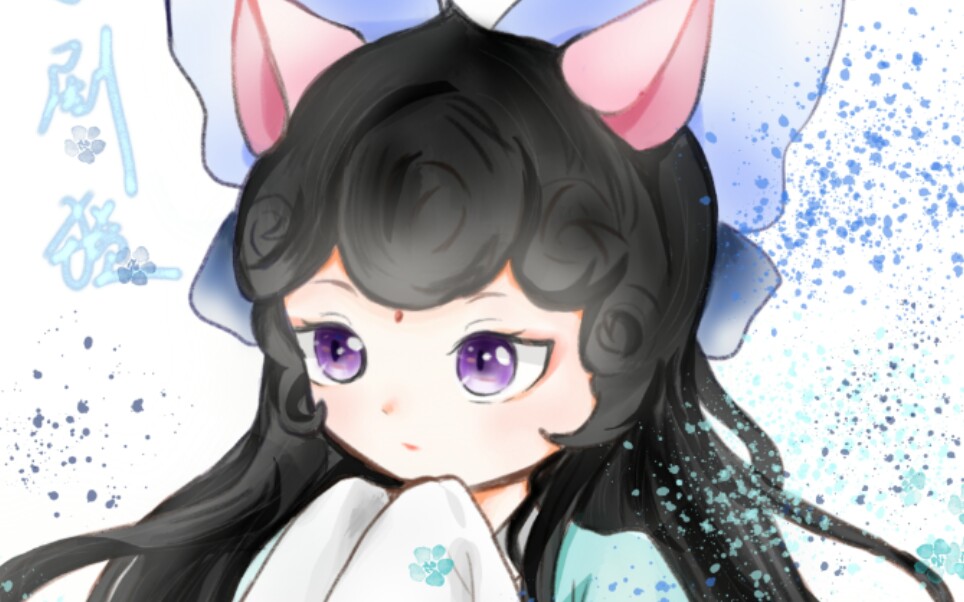 【指绘】京剧猫小青_哔哩哔哩_bilibili