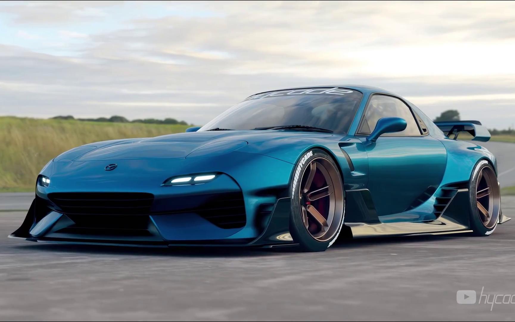 极致纯享版马自达rx7宽体套件渲染byhycade