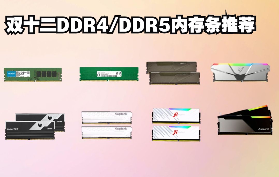 2022年双十二DDR4/DDR5内存条 DDR5神级超频颗粒 一降到底 超多性价比内存条选择 保姆推荐不恰饭哔哩哔哩bilibili