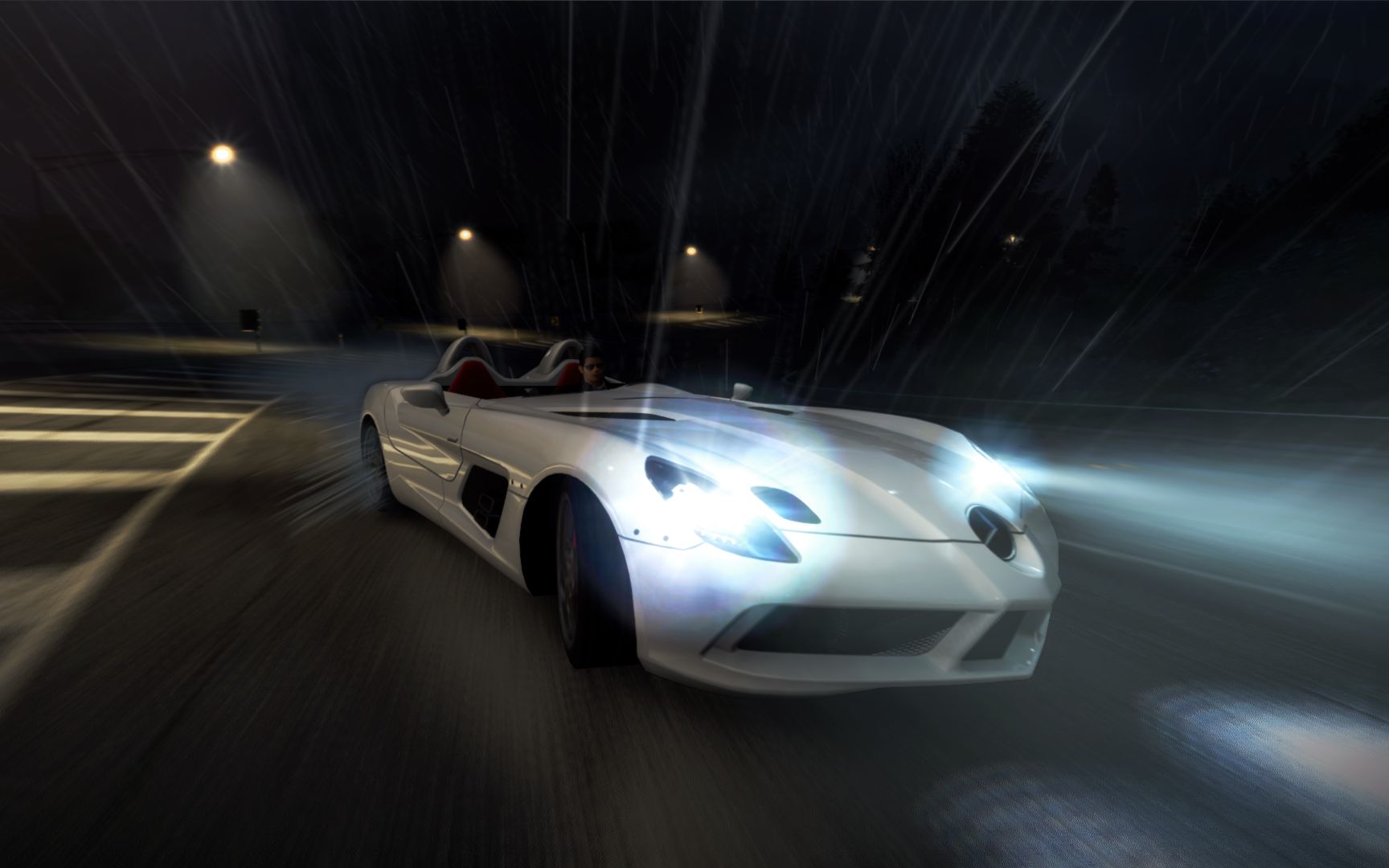 极品飞车14 纯白moss雨夜疾驰bull run 2:40.84