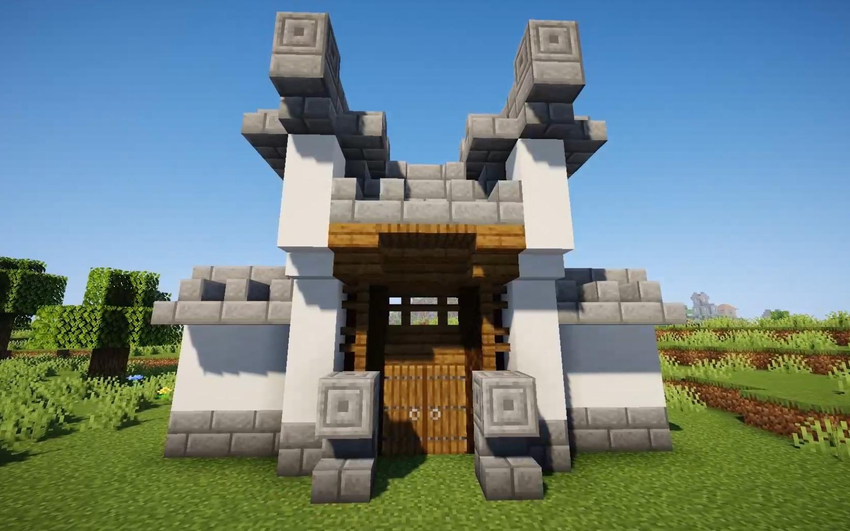 【Minecraft建筑】六种我的世界门的设计!!!-年度白嫖冠军- MC•牌坊、门楼、门-哔哩哔哩视频