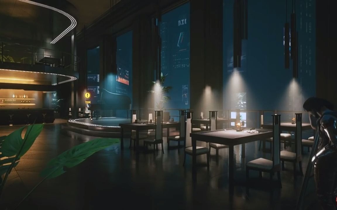 赛博朋克2077里的钢琴弹奏场景nocturneop55no1chopin荒坂家族arasaka