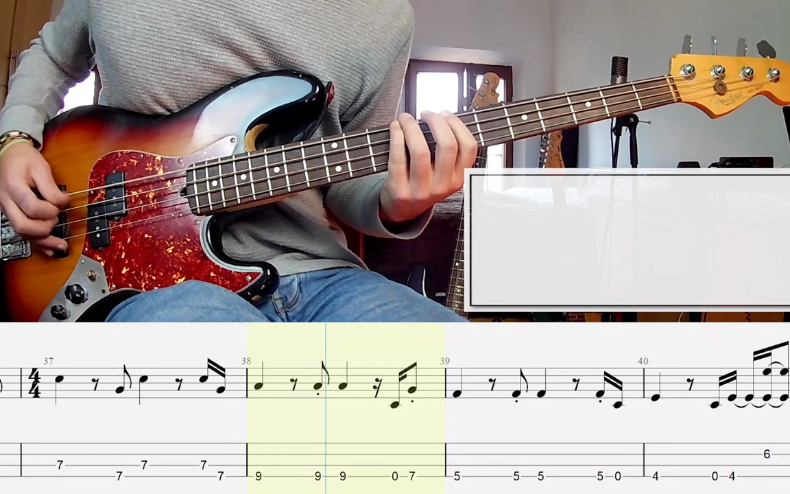 [图]Don't Dream It's Over——Crowded House - BASS COVER + PLAY ALONG TAB + SCORE