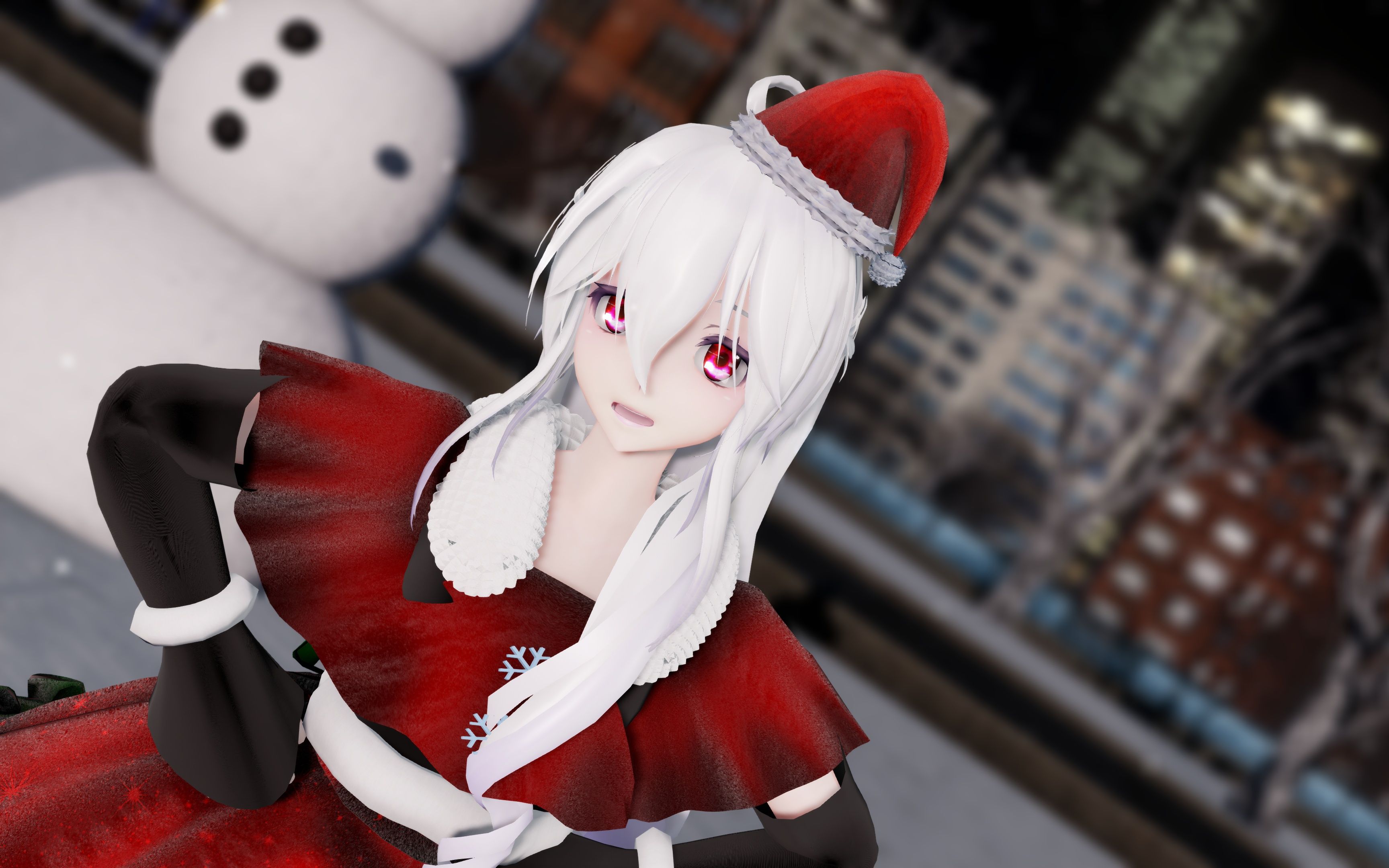 【mmd】star night snow 星夜之雪【tda xmas haku】_哔哩哔哩_bili