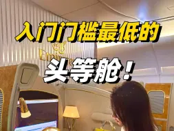 Download Video: 入门门槛最低的头等舱！坐到即赚到