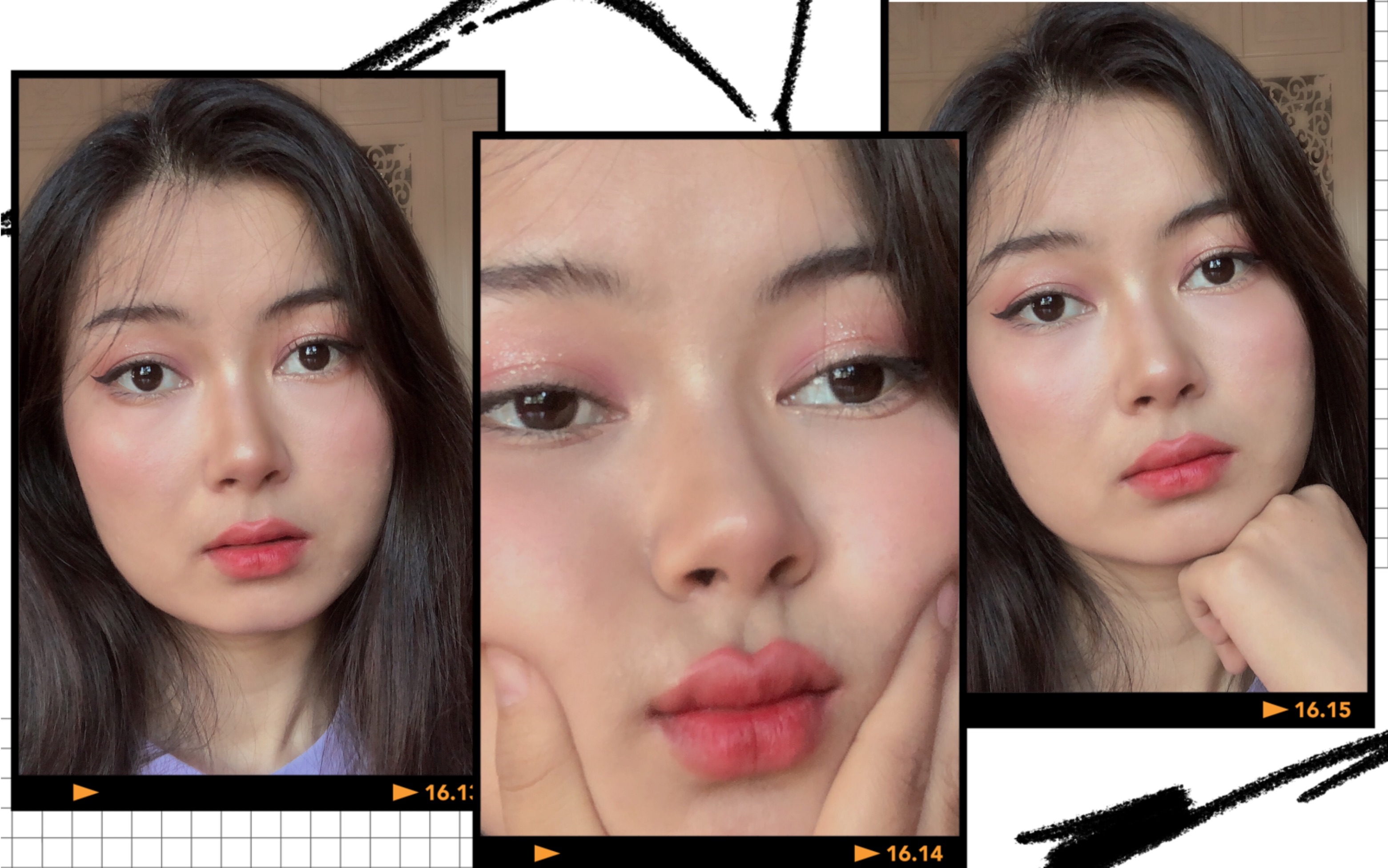 韩式绿茶妆容,粉嫩可爱,小清新