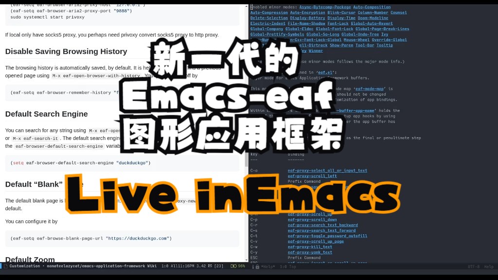 EAF:新一代的 Emacs 图形应用框架,Live in Emacs.哔哩哔哩bilibili