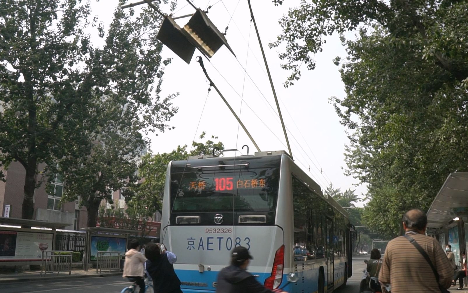 北京电车105路图片