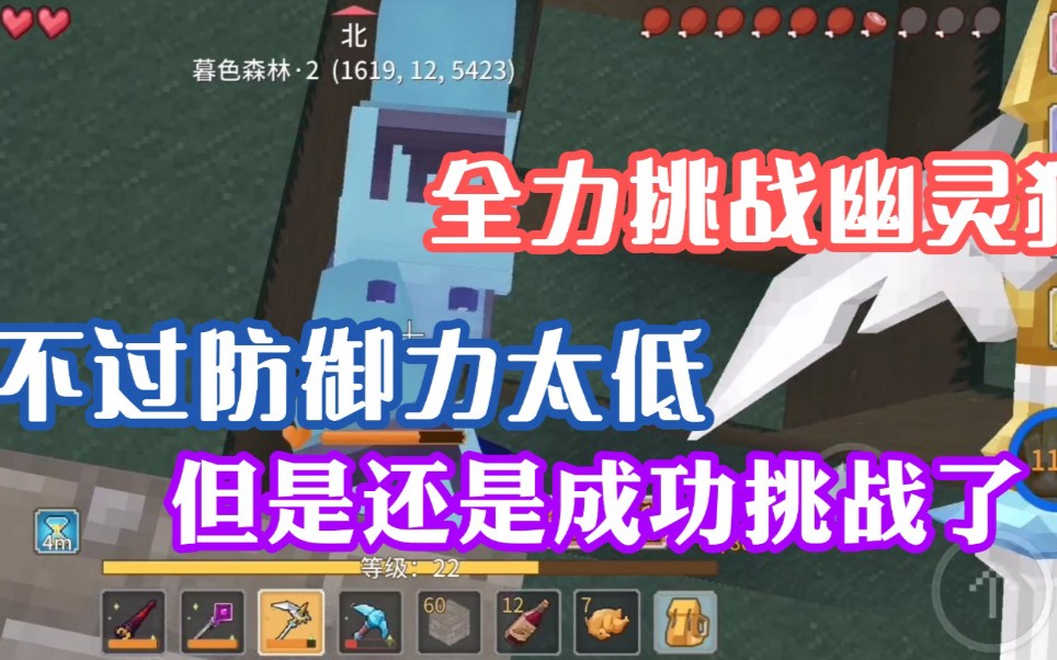 奶块萌新任务03:慕色挑战幽灵狼,可是打起来太吃力了