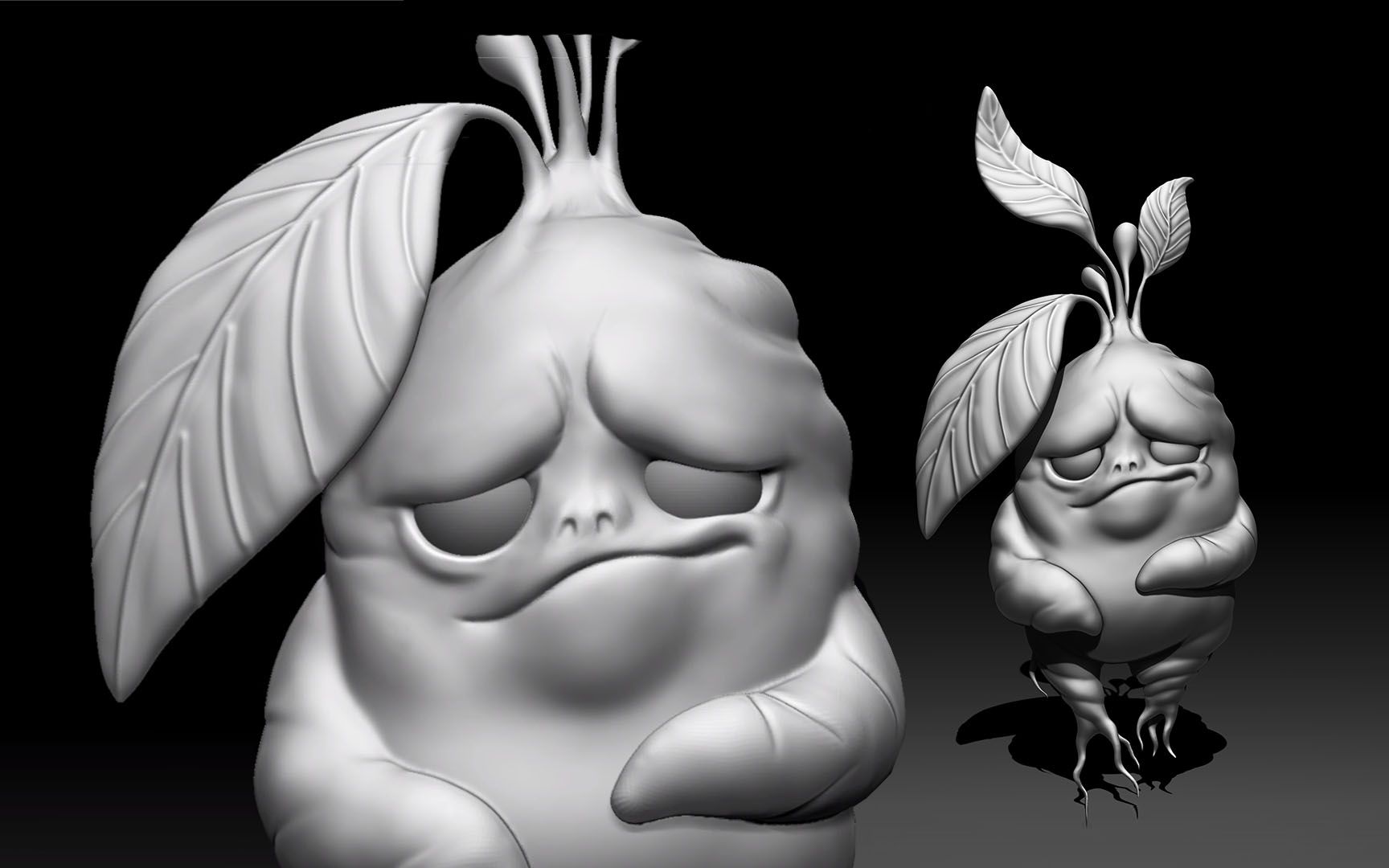 【zbrush 手办】zb雕刻手办超q卡通地瓜2