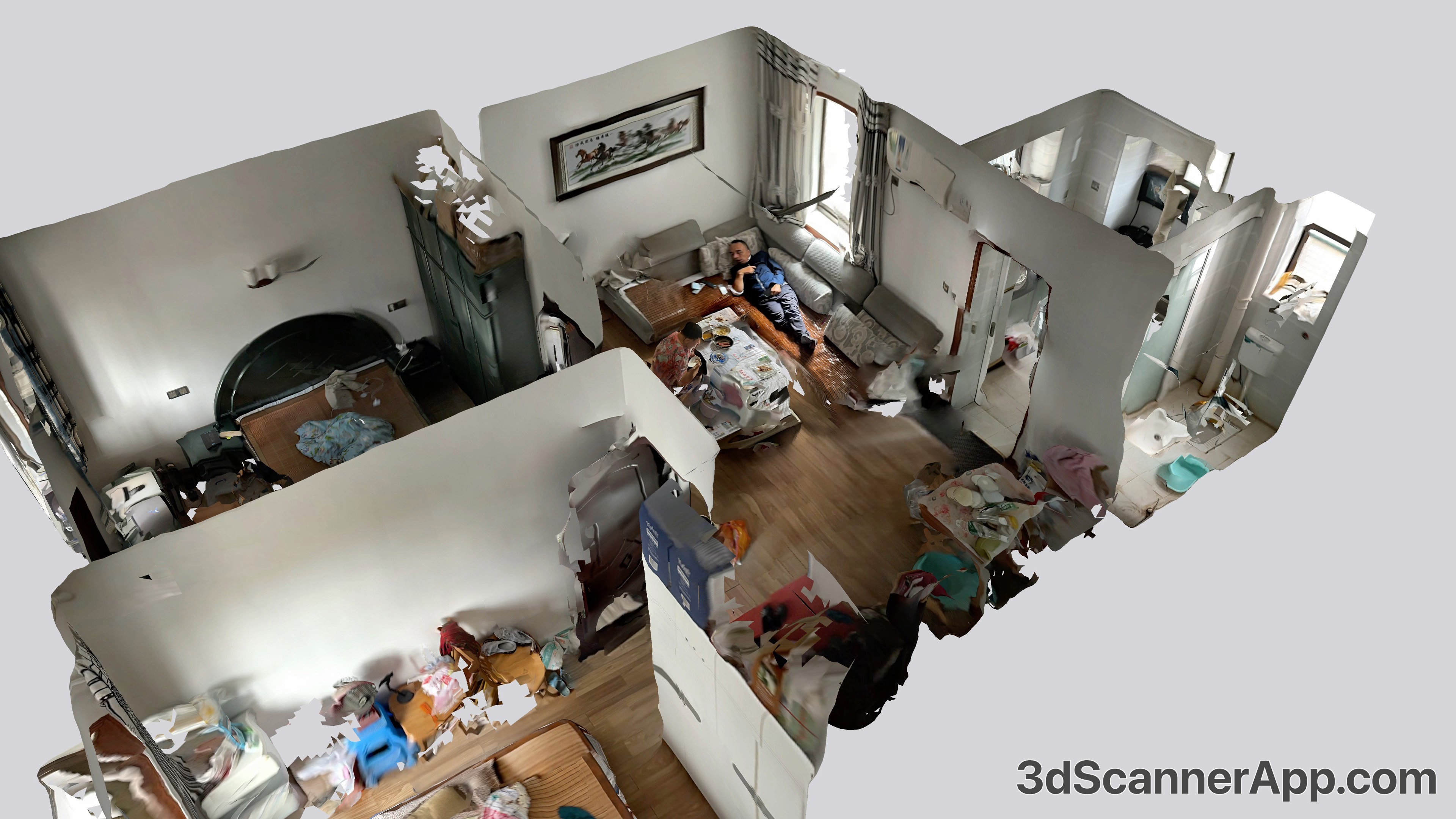 用iphone14pro 3d scanner把家扫描后(^_^;)